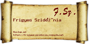 Frigyes Szidónia névjegykártya